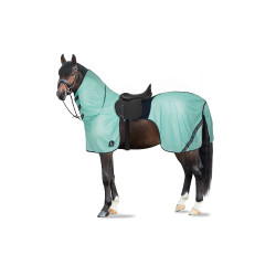 Couverture anti-mouches pour monter à cheval Horze Paso Fino avec couvre-cou amovible et protection UV Vert ruisseau Couverture anti-mouches pour monter à cheval Horze Paso Fino avec couvre-cou amovible et protection UV Vert ruisseau