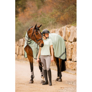 Couverture anti-mouches pour monter à cheval Horze Paso Fino avec couvre-cou amovible et protection UV Vert ruisseau Couverture anti-mouches pour monter à cheval Horze Paso Fino avec couvre-cou amovible et protection UV Vert ruisseau