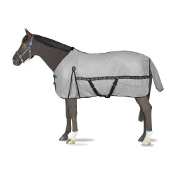 Couverture anti-mouches Horze Paso Fino avec protection UV Gris titane