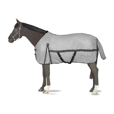 Couverture anti-mouches Horze Paso Fino avec protection UV Gris titane
