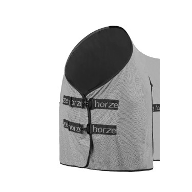 Couverture anti-mouches Horze Paso Fino avec protection UV Gris titane