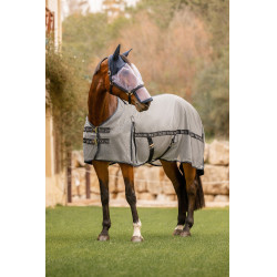 Couverture anti-mouches Horze Paso Fino avec protection UV Gris titane