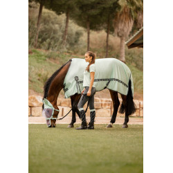 Couverture anti-mouches Horze Paso Fino avec protection UV Vert ruisseau