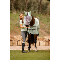 Couverture anti-mouches Horze Paso Fino avec protection UV Vert ruisseau