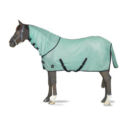 Couverture anti-mouches Horze Paso Fino avec couvre-cou amovible et protection UV Vert ruisseau