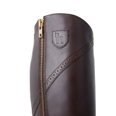 Bottes fourrées cuir Horze Aspen femme Marron foncé