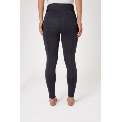 Legging Horze hiver Active fond intégral Grip poche téléphone femme Bleu marine foncé