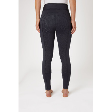 Legging Horze hiver Active fond intégral Grip poche téléphone femme Bleu marine foncé