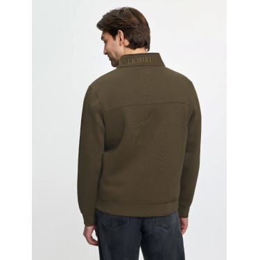 Sweat col zippé LeMieux homme Alpine Marron