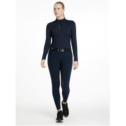 Pantalon d'équitation à basanes silicone Imogen Marine Bleu marine