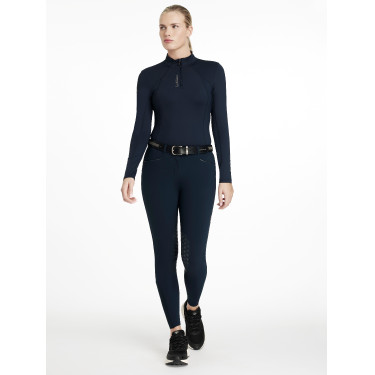 Pantalon d'équitation à basanes silicone Imogen Marine Bleu marine
