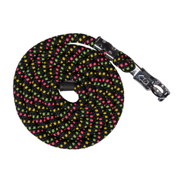 Longe HKM Neon Flash avec crochet anti-panique Noir Longe HKM Neon Flash avec crochet anti-panique Noir