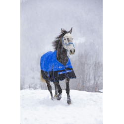 Couverture Equi-Theme Tyrex 1200D Aisance High Neck Bleu / noir Couverture Equi-Theme Tyrex 1200D Aisance High Neck Bleu / noir