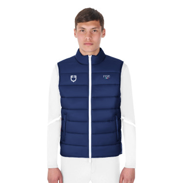 Gilet d’équitation homme Equestro x FISE, coupe slim Gilet d’équitation homme Equestro x FISE, coupe slim