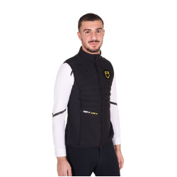 Veste sans manches homme Equestro coupe slim en tissu technique Noir