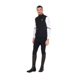 Veste sans manches homme Equestro coupe slim en tissu technique Noir