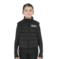 Veste sans manches fille Equestro en nylon technique Noir