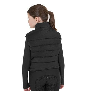 Veste sans manches fille Equestro en nylon technique Noir