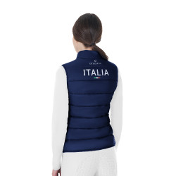 Veste sans manches femme Equestro x FISE coupe slim Marine blazer Bleu marine