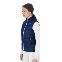 Veste sans manches femme Equestro x FISE coupe slim Marine blazer Bleu marine