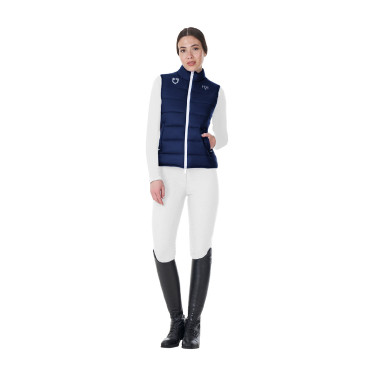 Veste sans manches femme Equestro x FISE coupe slim Marine blazer Bleu marine