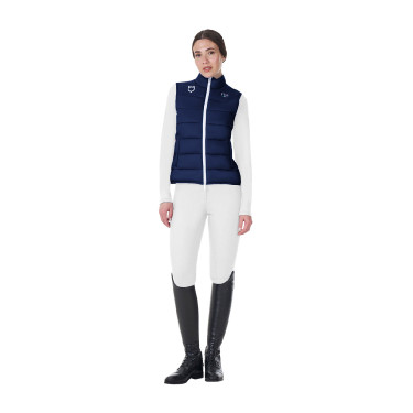 Veste sans manches femme Equestro x FISE coupe slim Marine blazer Bleu marine