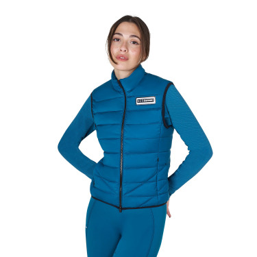 Veste sans manches femme Equestro en nylon Coral bleu