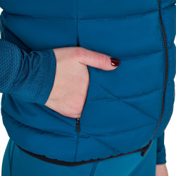 Veste sans manches femme Equestro en nylon Coral bleu