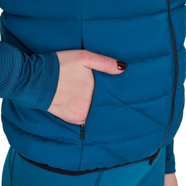 Veste sans manches femme Equestro en nylon Coral bleu