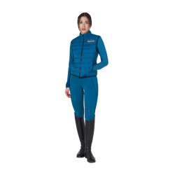 Veste sans manches femme Equestro en nylon Coral bleu