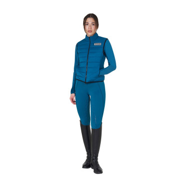 Veste sans manches femme Equestro en nylon Coral bleu