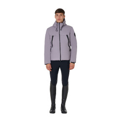 Veste homme Equestro imperméable et coupe-vent en nylon Gris givré