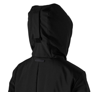Veste enfant unisexe Equestro imperméable et coupe-vent en nylon Noir Veste enfant unisexe Equestro imperméable et coupe-vent en nylon Noir
