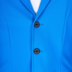 Veste de concours homme Equestro x FISE trois boutons Bleu de savoie Veste de concours homme Equestro x FISE trois boutons Bleu de savoie
