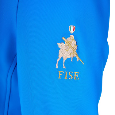 Veste de concours homme Equestro x FISE trois boutons Bleu de savoie Veste de concours homme Equestro x FISE trois boutons Bleu de savoie