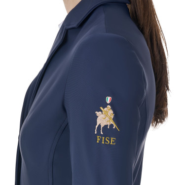 Veste concours équitation femme Equestro x FISE 3 boutons