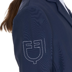 Veste de concours enfant unisexe Equestro x FISE trois boutons Marine blazer Bleu marine