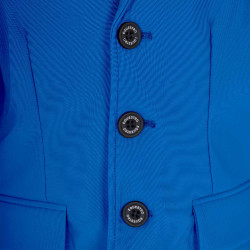 Veste de concours enfant unisexe Equestro x FISE trois boutons Bleu de savoie Veste de concours enfant unisexe Equestro x FISE trois boutons Bleu de savoie