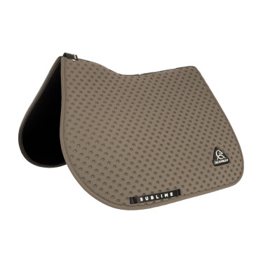 Tapis de selle CSO Acavallo Sublime en tissu technique à pois Terre Marron