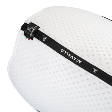 Tapis de selle CSO Acavallo Sublime en tissu technique à pois Blanc