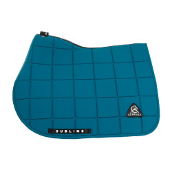 Tapis de selle CSO Acavallo Sublime en tissu technique à carreaux Pétrole Bleu