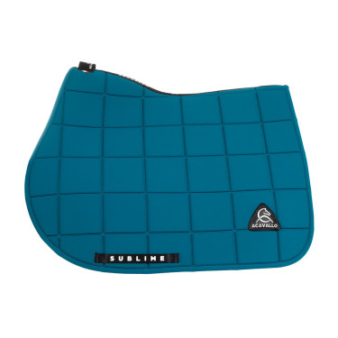 Tapis de selle CSO Acavallo Sublime en tissu technique à carreaux Pétrole Bleu