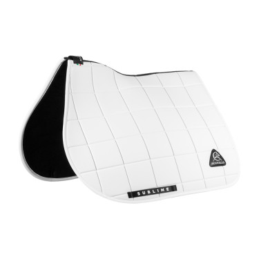 Tapis de selle CSO Acavallo Sublime en tissu technique à carreaux Blanc