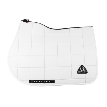 Tapis de selle CSO Acavallo Sublime en tissu technique à carreaux Blanc