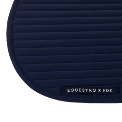 Tapis de saut Equestro x FISE avec logo brodé Marine blazer Bleu marine