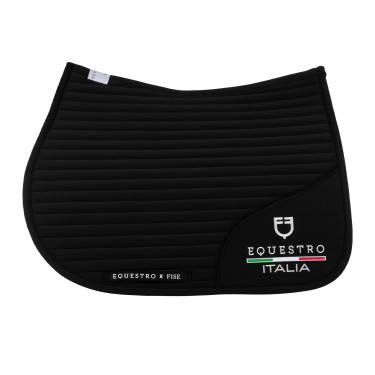 Tapis de saut Equestro x FISE avec logo brodé Noir