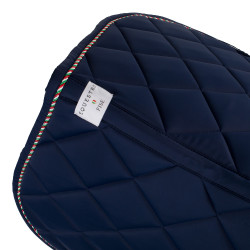 Tapis de saut Equestro x FISE avec liseré drapeau italien Marine blazer Bleu marine