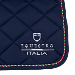 Tapis de saut Equestro x FISE avec liseré drapeau italien Marine blazer Bleu marine