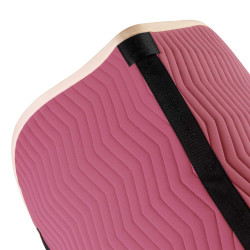 Tapis de saut Equestro matelassé Wave en tissu technique Rose château / blanc antique