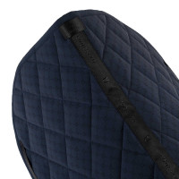 Tapis de saut Equestro imprimé monogramme Marine blazer / noir Bleu marine